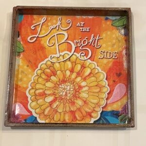 NWT Look on the Bright Side metal tray